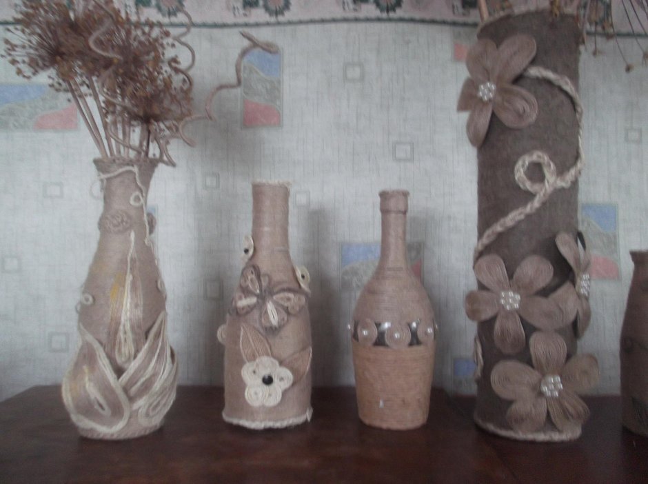 Ваза из джута проект