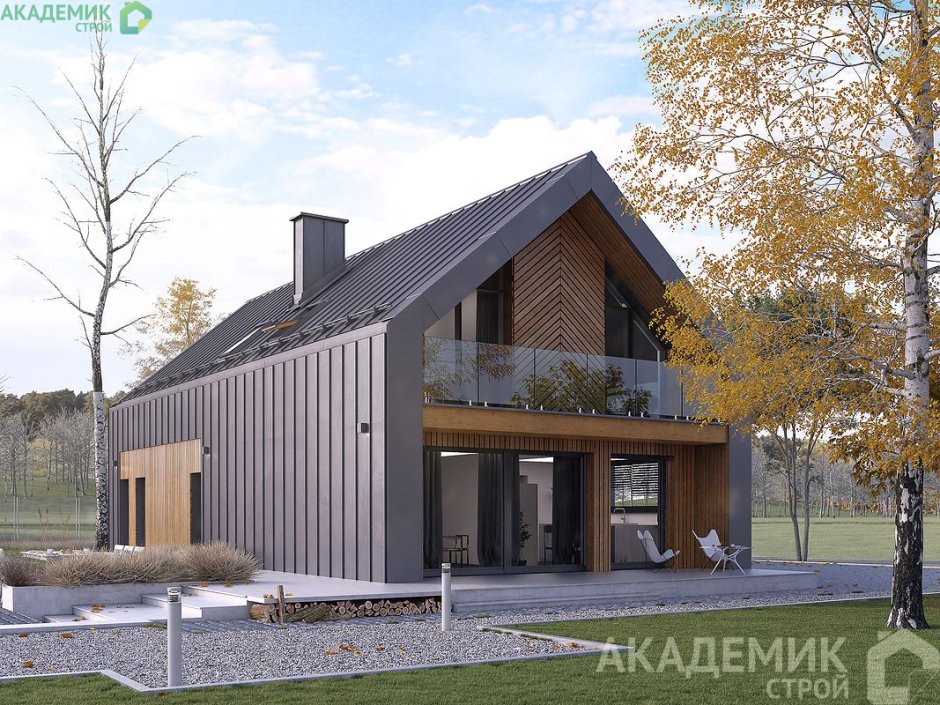 Дом в стиле барнхаус Скандинавия