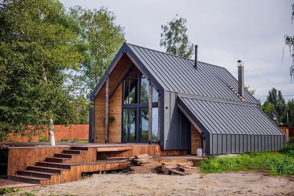 Барнхаус остекление террасы