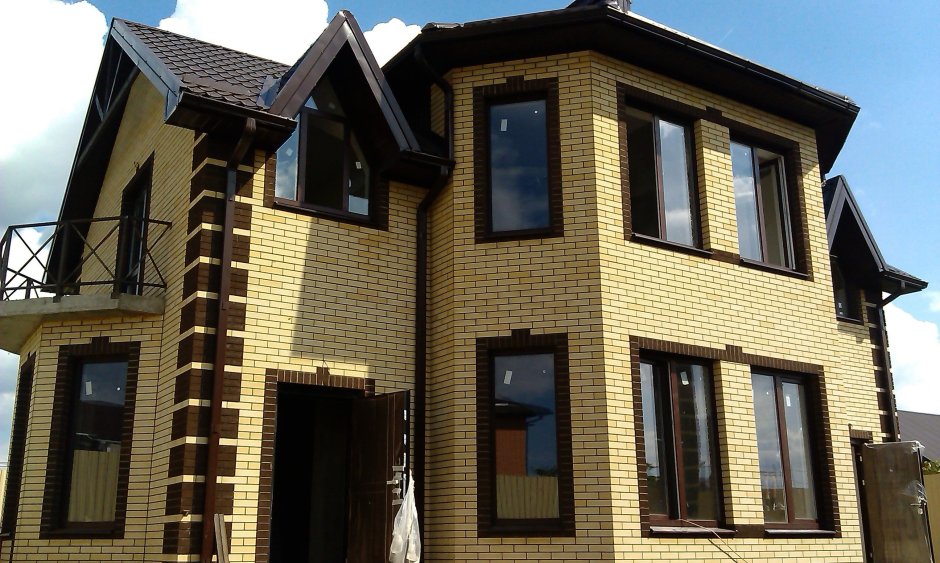 Дуплекс кирпич солома шоколад