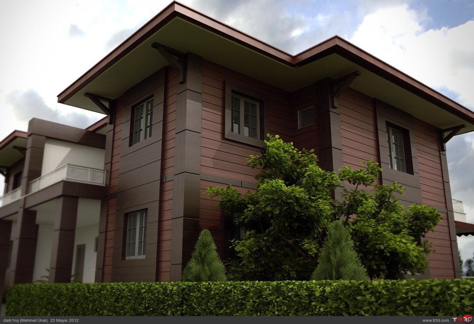 Комбинированная отделка фасада