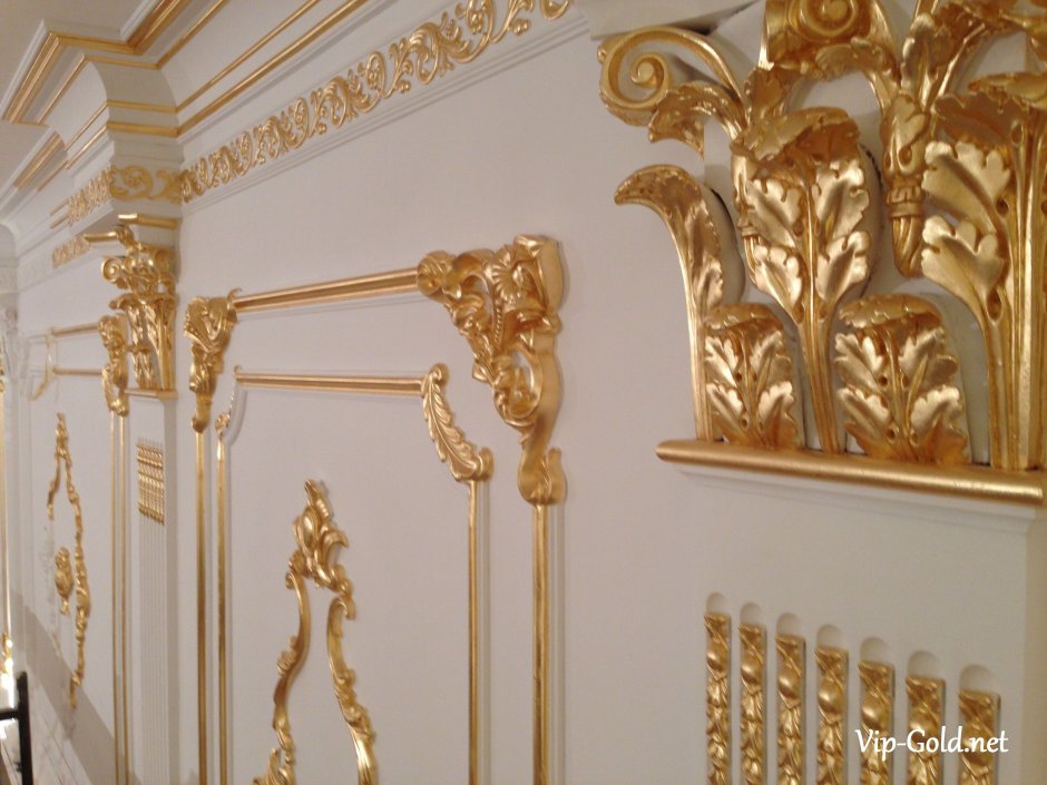 Позолота в интерьере
