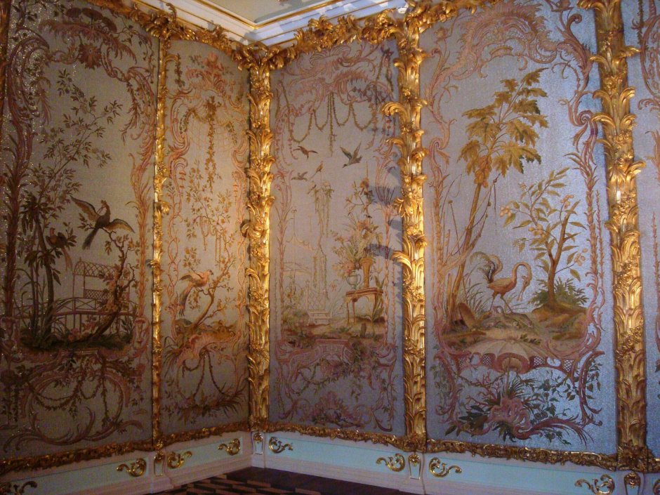 Стеклярусный кабинет китайского дворца в Ораниенбауме