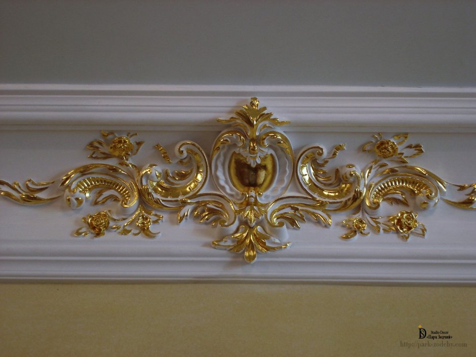 Золочение гипсовой лепнины
