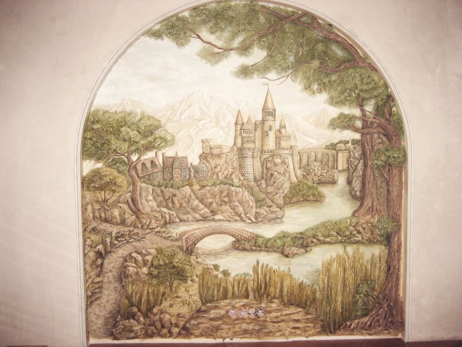 Барельеф домики