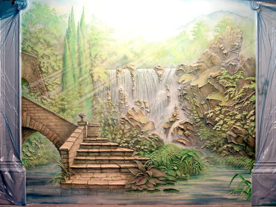 Барельеф природа на стене