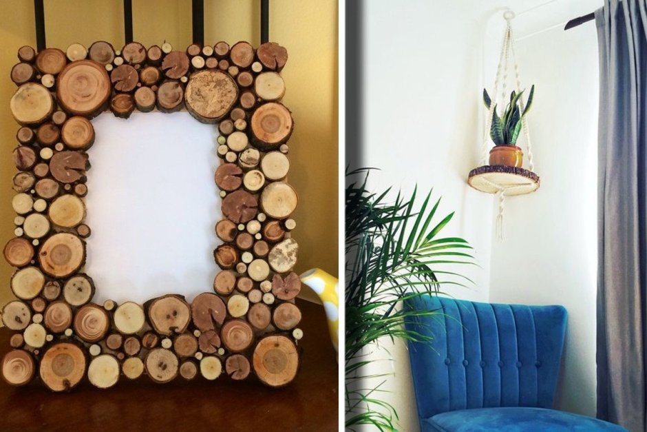 Рамки из спилов дерева