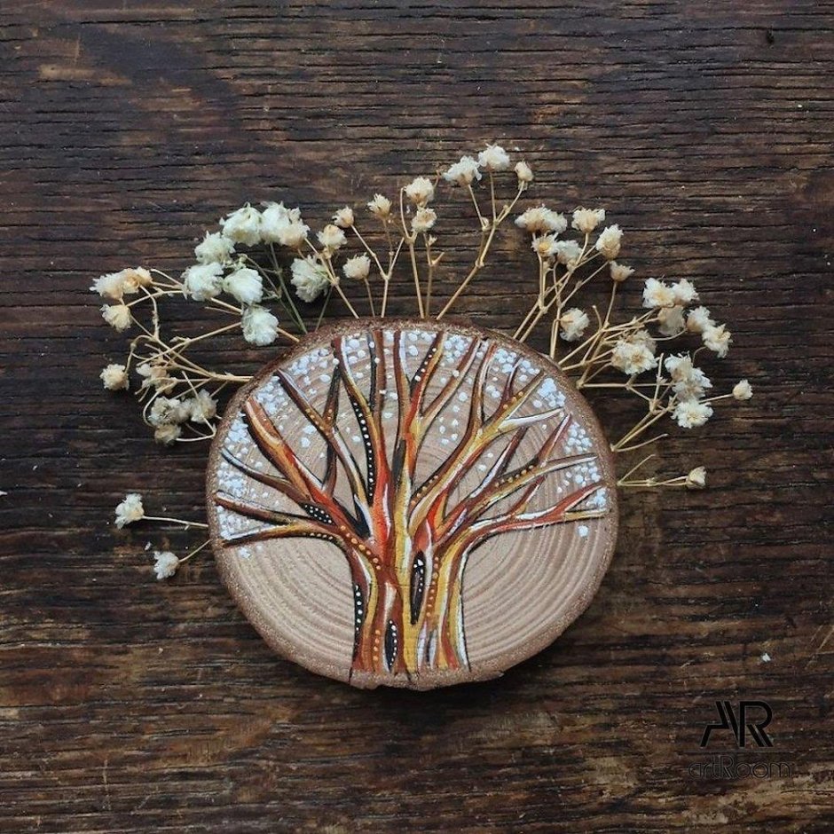 Спилы дерева для декора