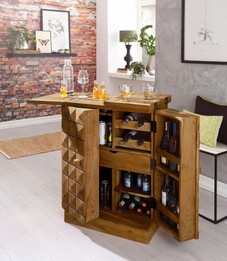 Versailles Mirrored Bar Cabinet винный шкаф