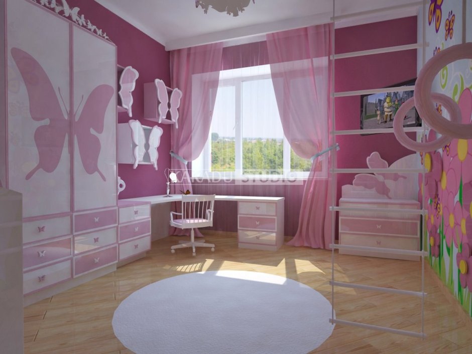 Интерьер комнаты для девочки 3 года