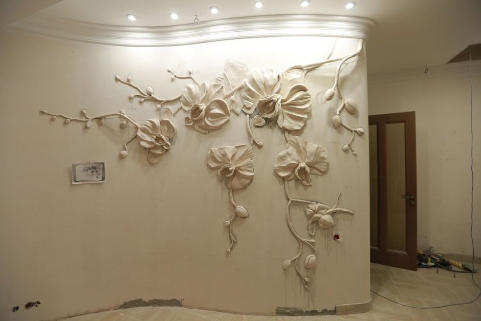 Барельеф цветы