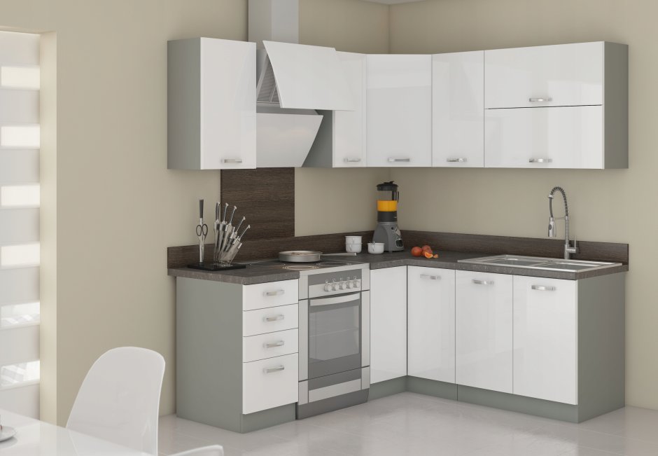 Кухня белый Вегас угловая 1600х2200