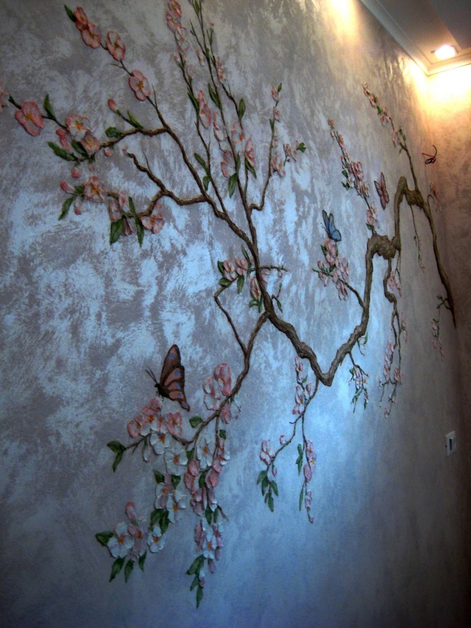 Декоративная штукатурка цветы