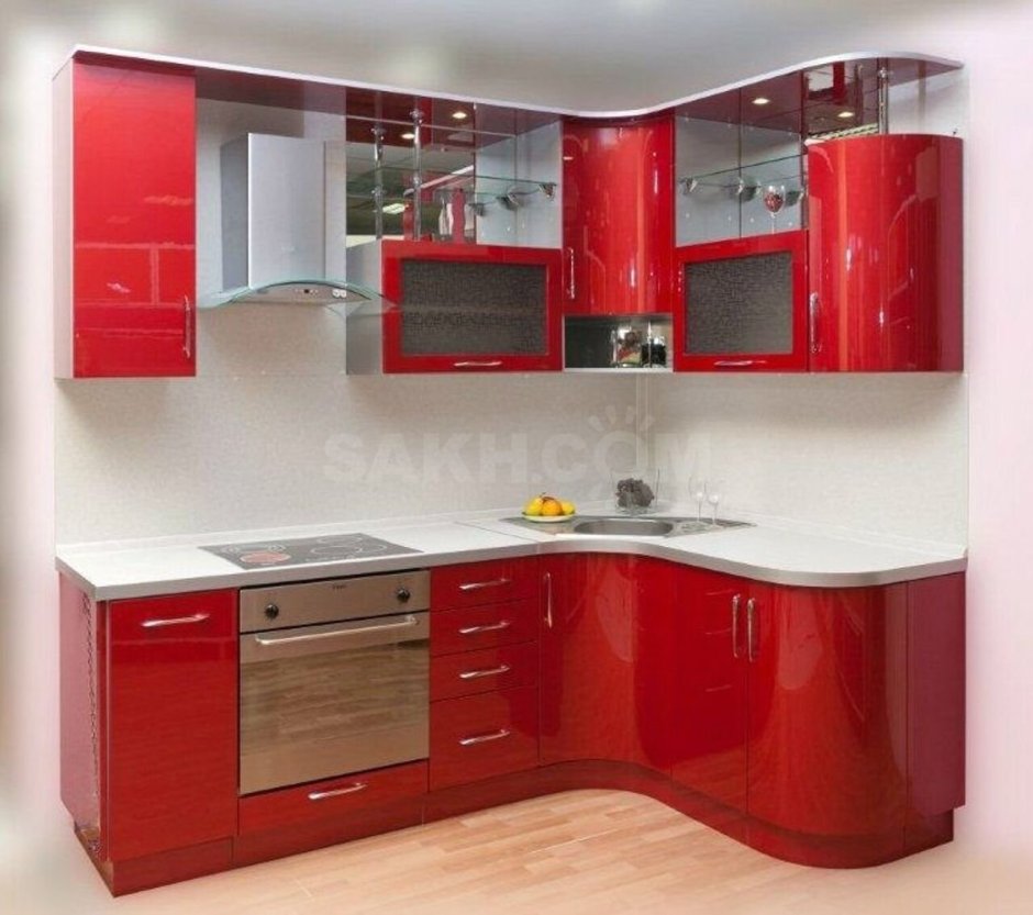 Кухонный гарнитур с радиусными фасадами