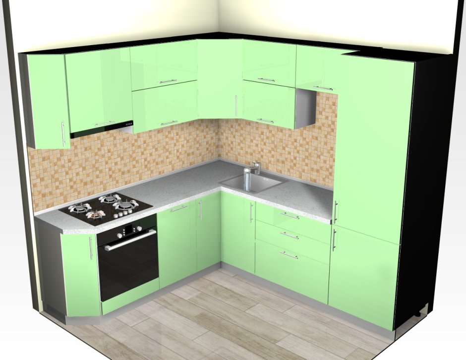 Угловой кухонный гарнитур 160х200