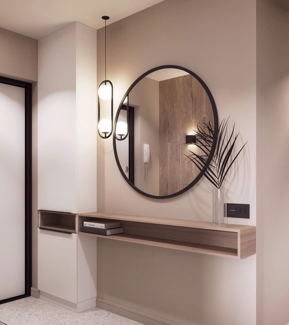 Полукруглое зеркало в прихожую