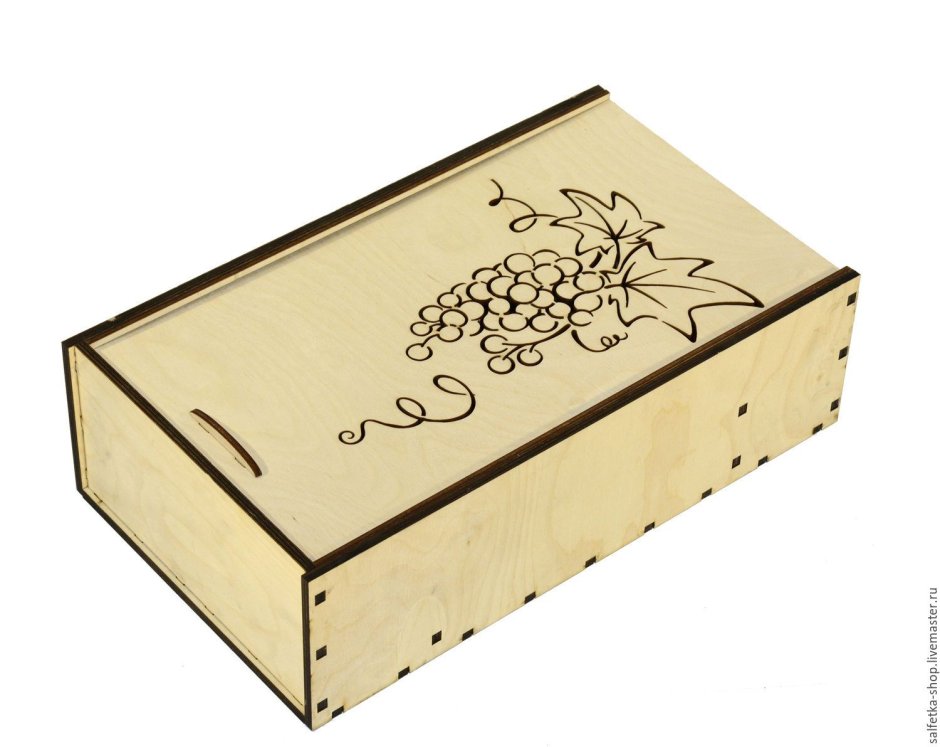 Ящик из фанеры с крышкой для подарка