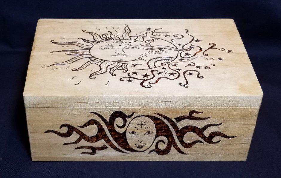 Выжигание по дереву шкатулка