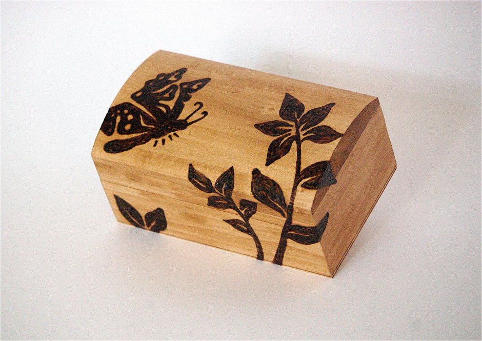Выжигание по дереву шкатулка