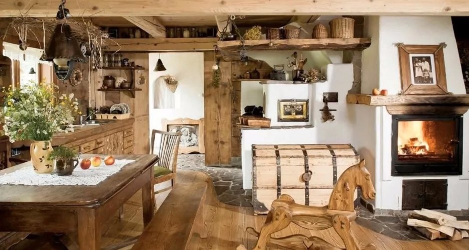 Русский стиль в интерьере