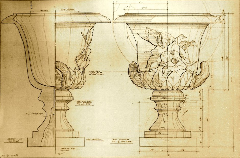 Вазоны архитектурные детали