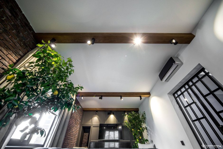 Светильники на потолок с балками