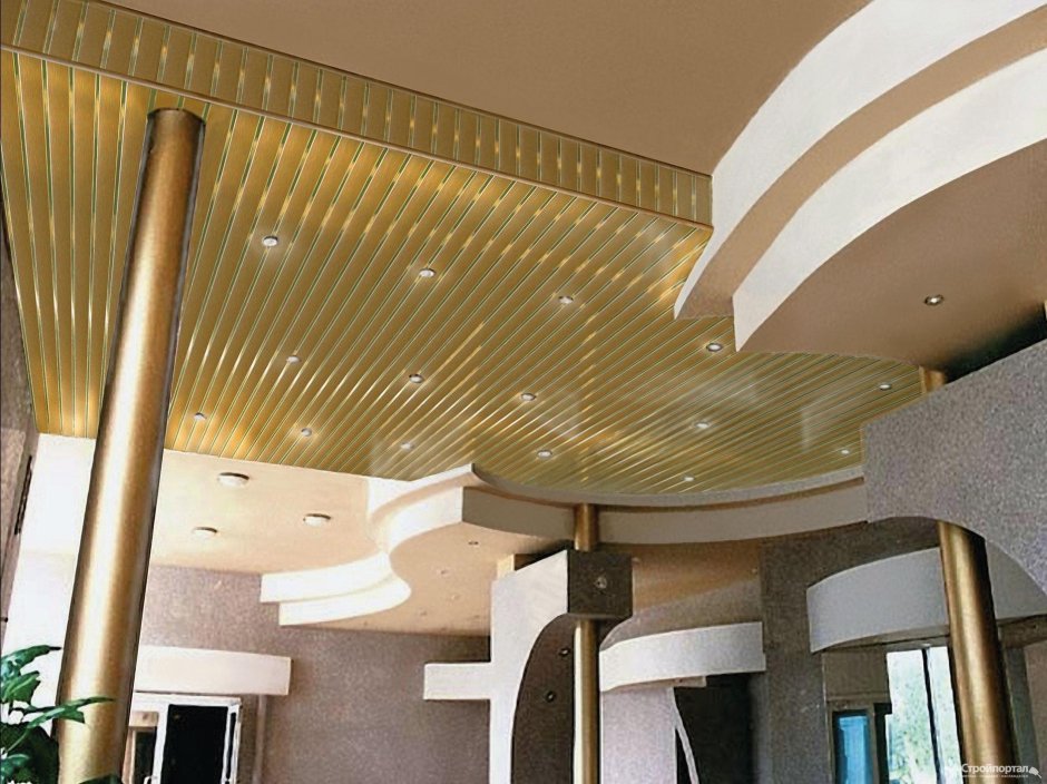 Реечные потолки из алюкобонда