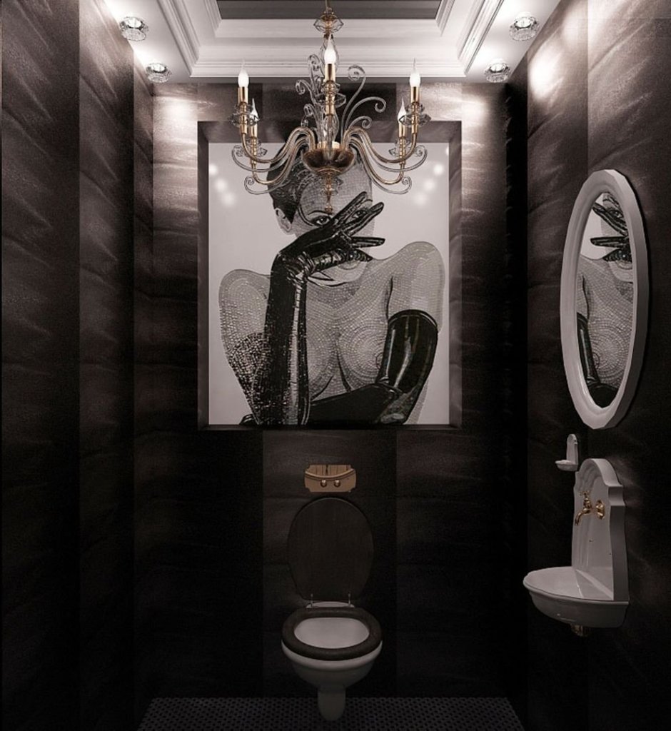 Гостевой санузел ар деко