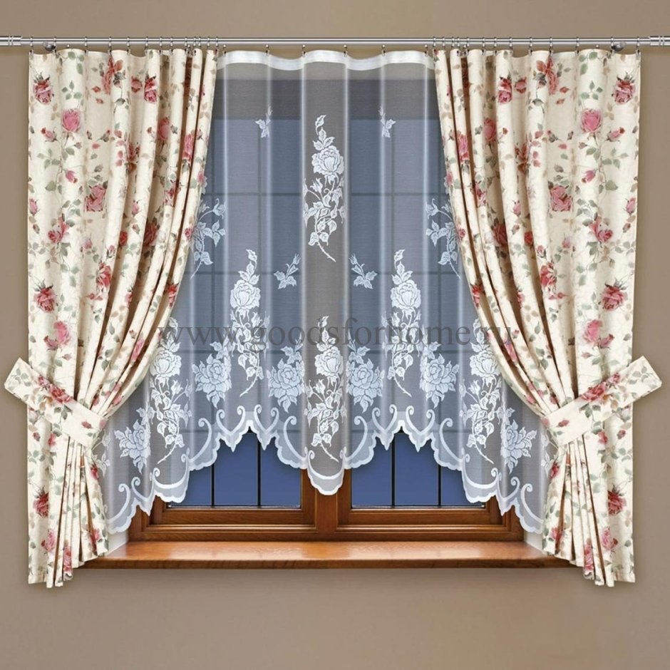 Altali комплект штор для кухни с подхватами 136х180 см- 2 шт