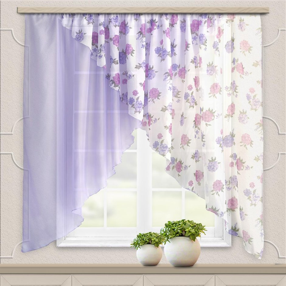 Шторы ламбрекен с бусинами