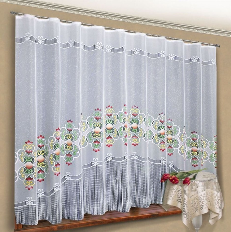 Короткие шторы с ламбрекеном