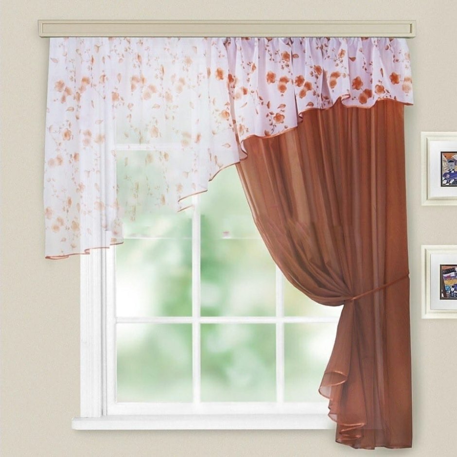 Комплект штор для кухни WITERRA "Элис" 280*180 голубой