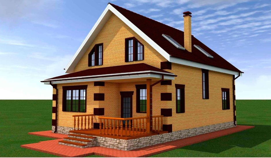 Дом кирпичный 110 кв.м с мансардой