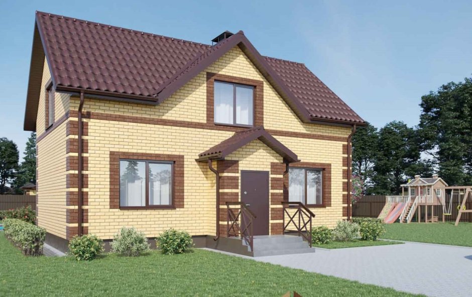 Дом кирпичный 110 кв.м с мансардой