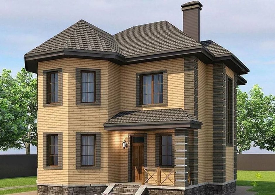 Дом кирпичный двухэтажный