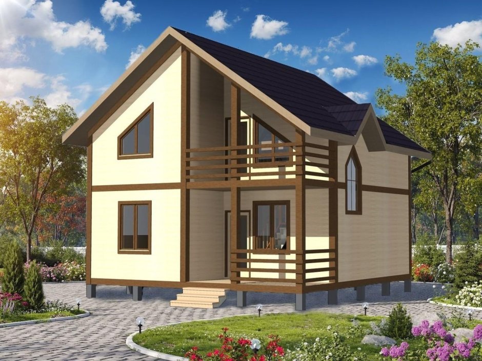 Каркасный дом 8х10 двухэтажный