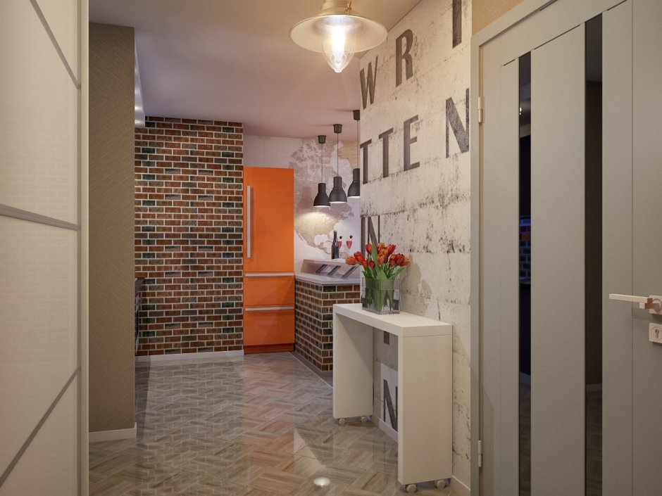 Однушка с кухней в коридоре