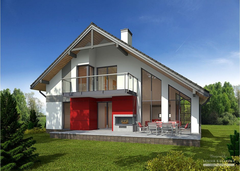 Дом 160м2 двускатная крыша