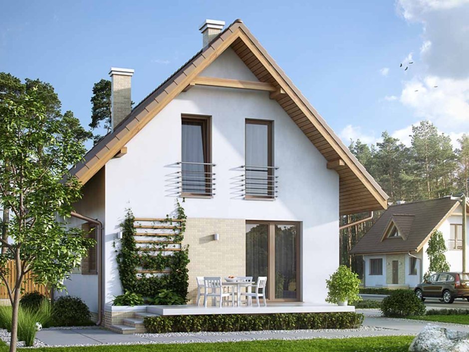 Дом из газоблока в скандинавском стиле