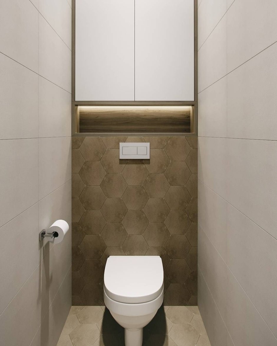 Рулонные шторы в туалете за унитазом