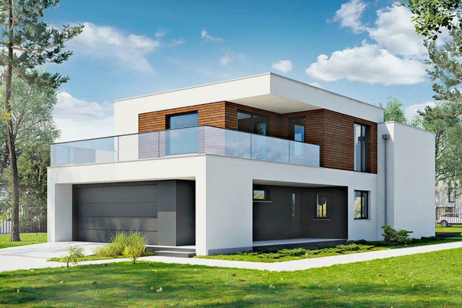 Дом с плоской крышей 160кв