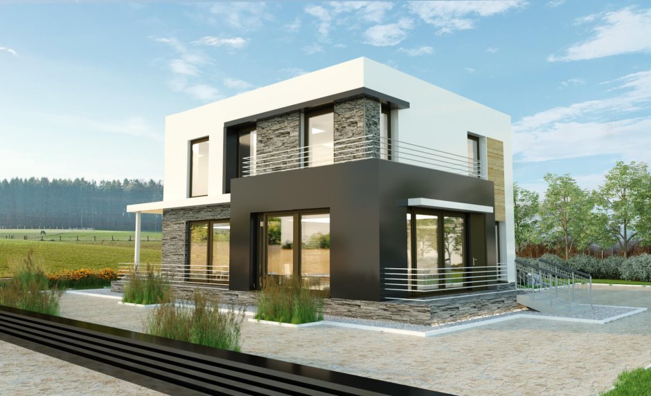 Одноэтажный дом с плоской крышей проекты 150кв