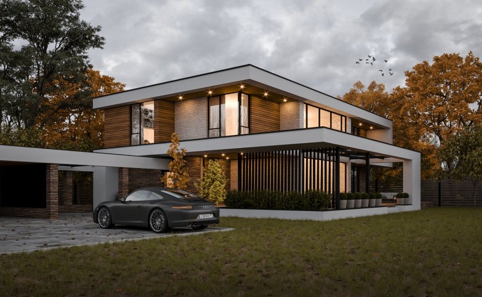 Проект флетхауса с плоской кровлей