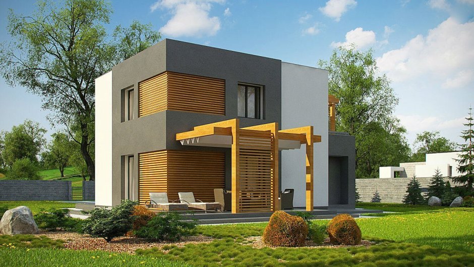 Фасады домов в стиле Хай тек