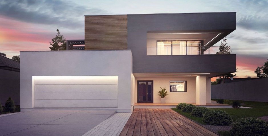 Дом с плоской крышей 160кв