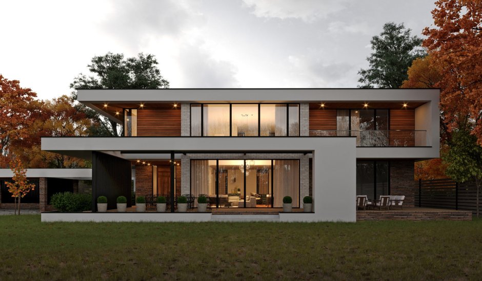 Хайтек в Норвегии с плоской крышей