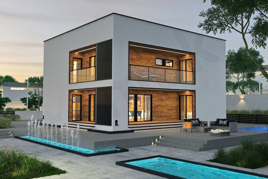 Проект коттеджа в стиле Минимализм