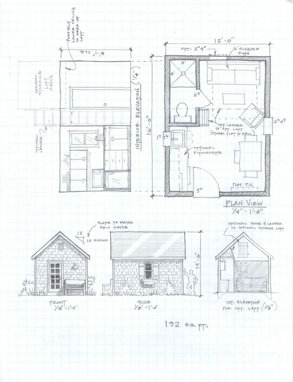Тини Хаус проекты с чертежами