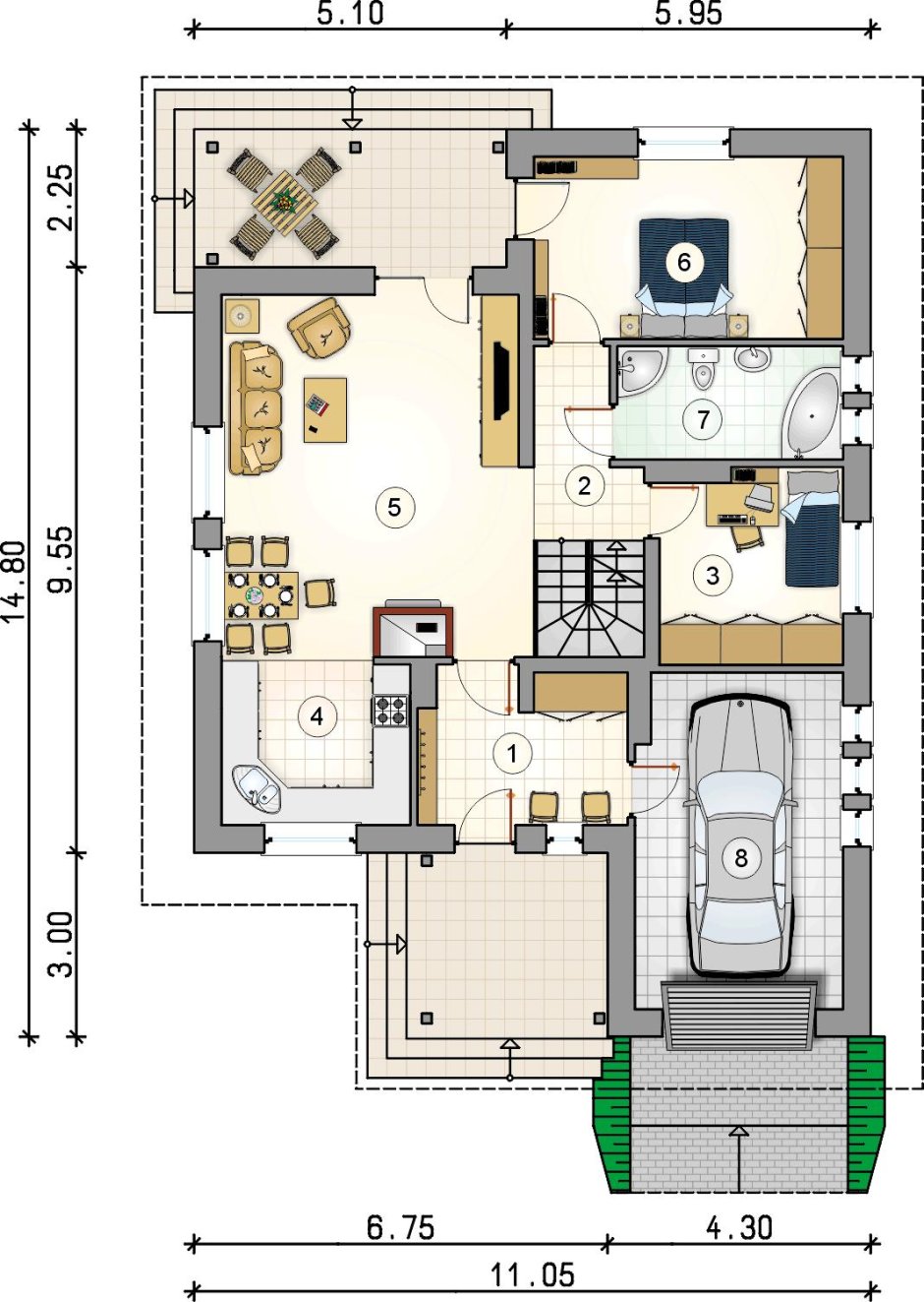 Компактный домик план