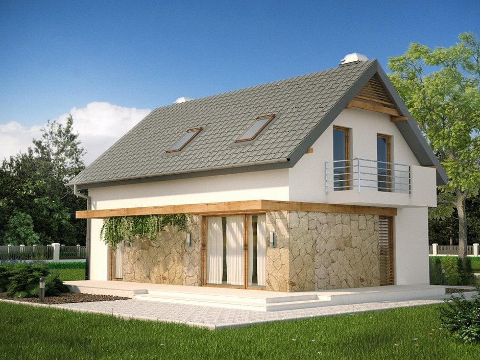 Дом с мансардой 110 кв м